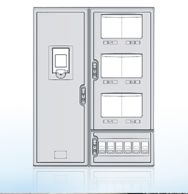单相六表位(3排)电表箱