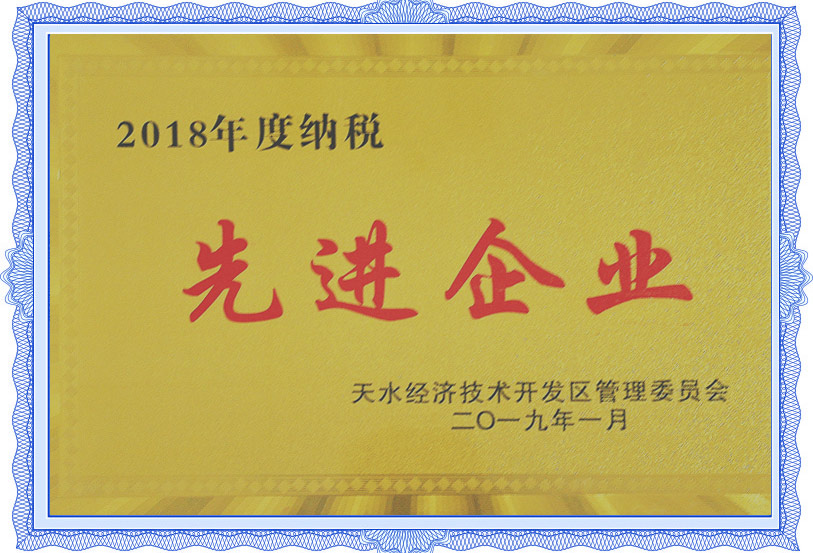 2018年纳税先进企业